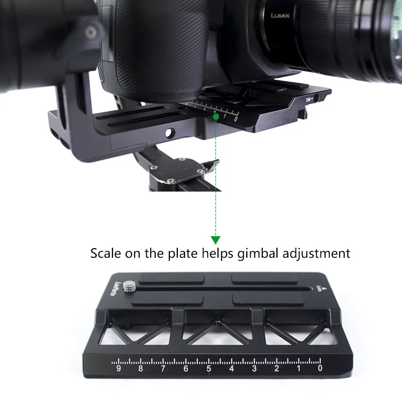 Lanparte кран 2/3 офсетная пластина для Zhiyun Gimbal аксессуары для камеры Blackmagic BMPCC 6K 4K Камера и аксессуар для цифровой зеркальной фотокамеры