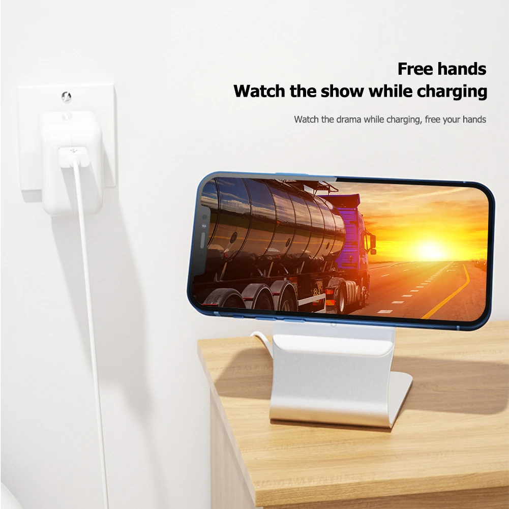 

ALLOYSEED Non-slip Wireless Magnetic Phone Charger Stand Holder for iPhone 12 Magsafe Desk Power Base Dock Cradle Bracket