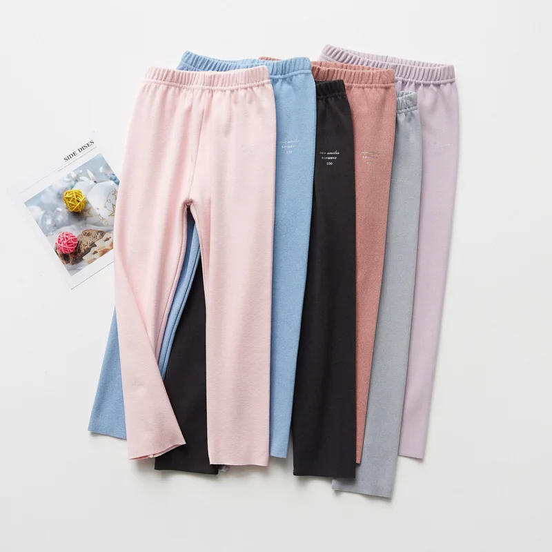 Детские леггинсы на осень и зиму мягкие теплые штаны для мальчиков девочек