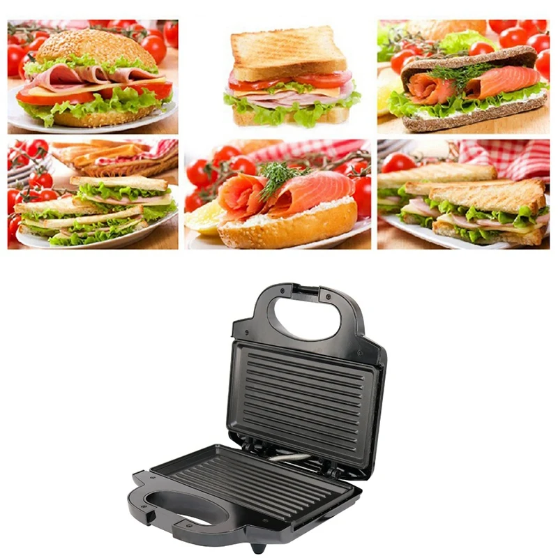 

HOT-Multifunctional Electric Mini Sandwich Makers Grilling Panini Plate Toaster Steak Hamburger Breakfast Machine Barbecue Oven