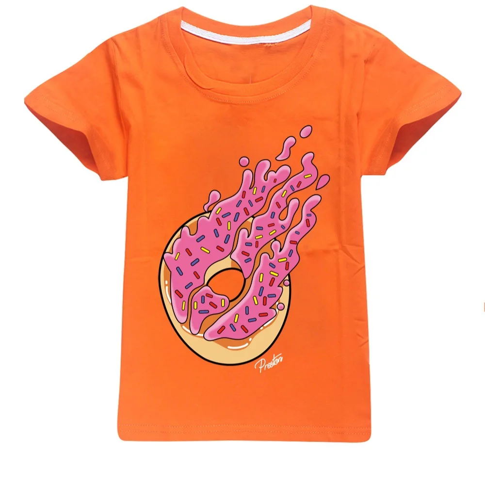 

2021Summer Teenage PRESTONPLAYZS T-Shirts Girls Boys Preston Playzs Short Sleeve TShirt Tops Children Cotton Sports Leisure Tees