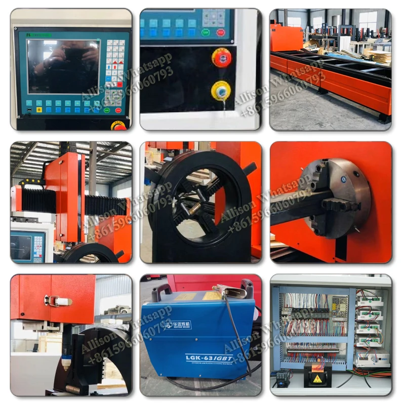 Air cnc plasma cutting machine for metal profile pipe cutter with huayuan lgk 63A 100A 120A 160A 200A |