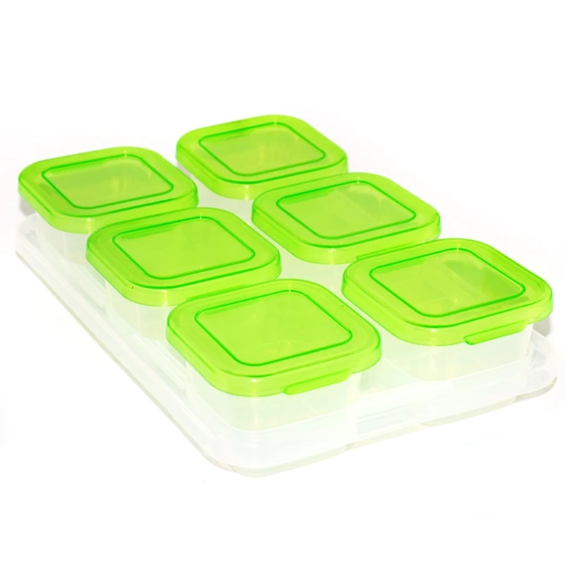 

Portable Children Baby Food Container Refrigerator Freezing Cubes with Tray Small Storage Box Supplement Snack Organizer J60B