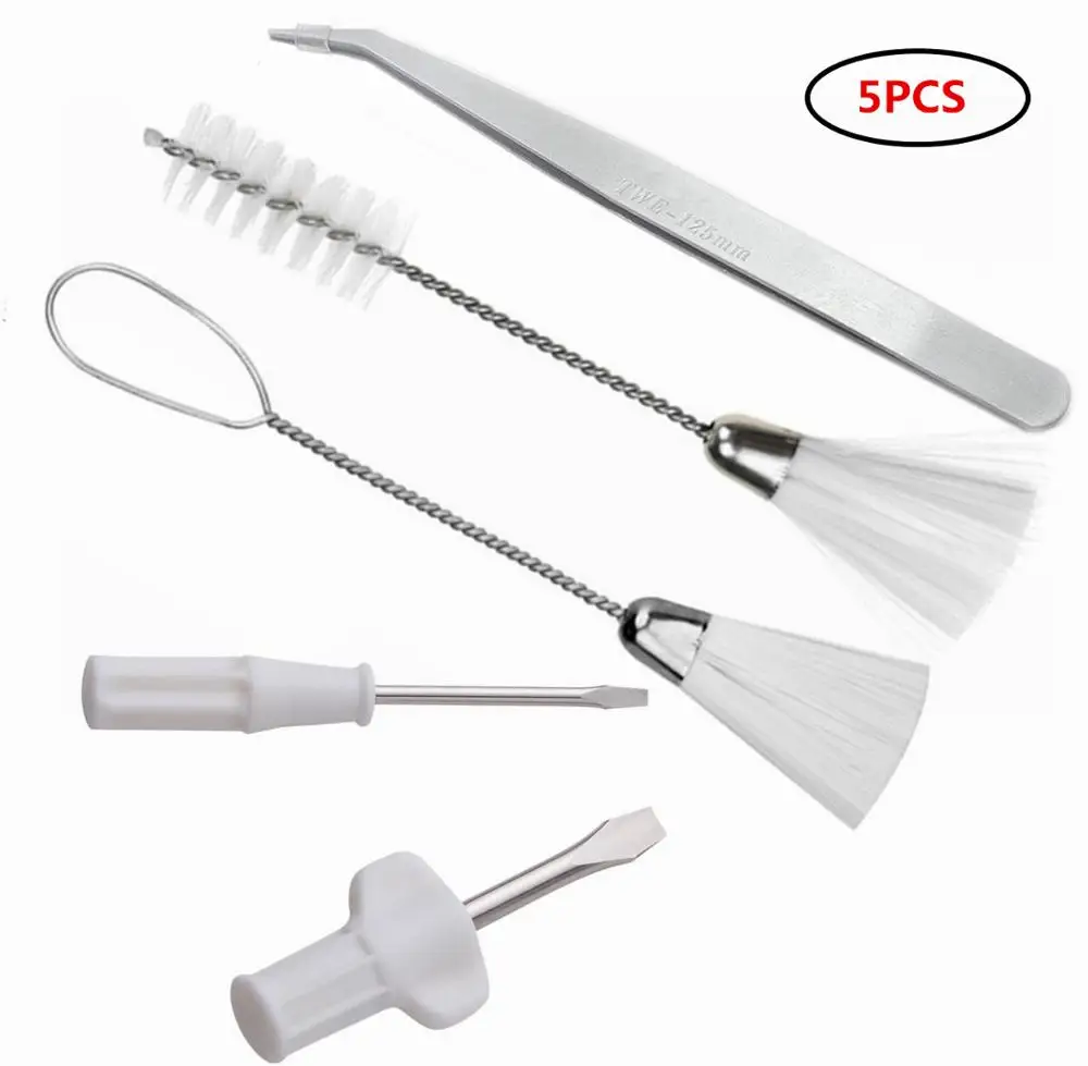 

Набор для швейной машинки, набор из 5 двухсторонних чистящих кистей, 2 отвертки разных размеров и пинцет