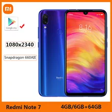 Xiaomi Redmi Note 7 smartphone 4G 64G Snapdragon 660AIE Android Mobile Phone 48.0MP+5.0MP rear camera