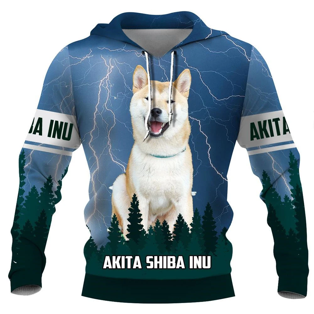 

CLOOCL Akita Shiba Inu Print Men Hoodies Pets Animal Men Clothing Long Sleeve Hoodie Streetwear Unisex Pocket Sweatshirts