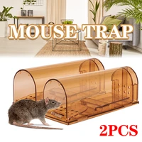 2pcs transparent reusable mouse trap nontoxic rat trap rodent mice live catcher small animals cage mouse cage mousetrap