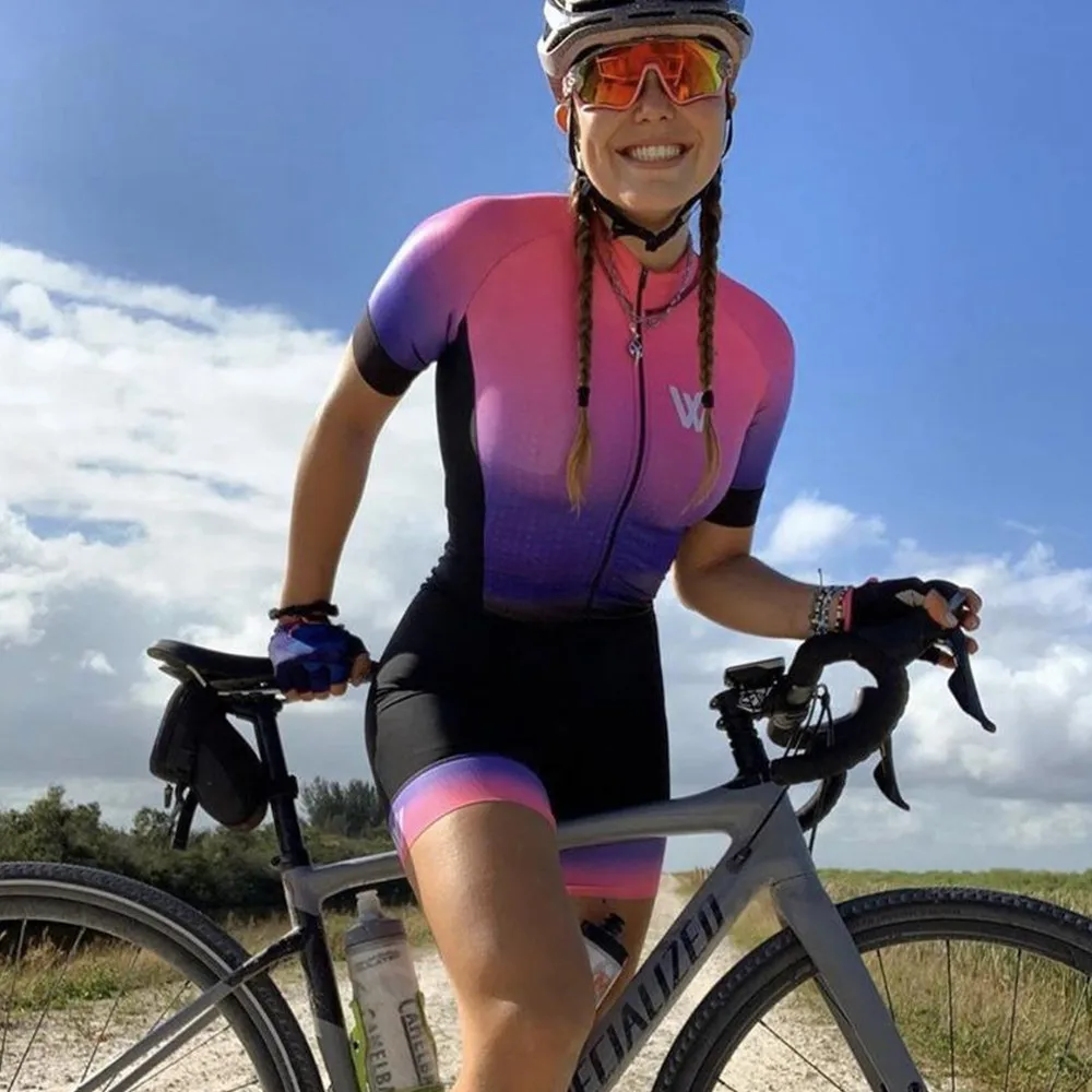 

Vvsportsdesigns Vrouwen Fietsen Korte Mouwen Jumpsuit Triathlon Zomer Korte Mouw Badmode Custom Quick Droge Schaatspak Ciclismo