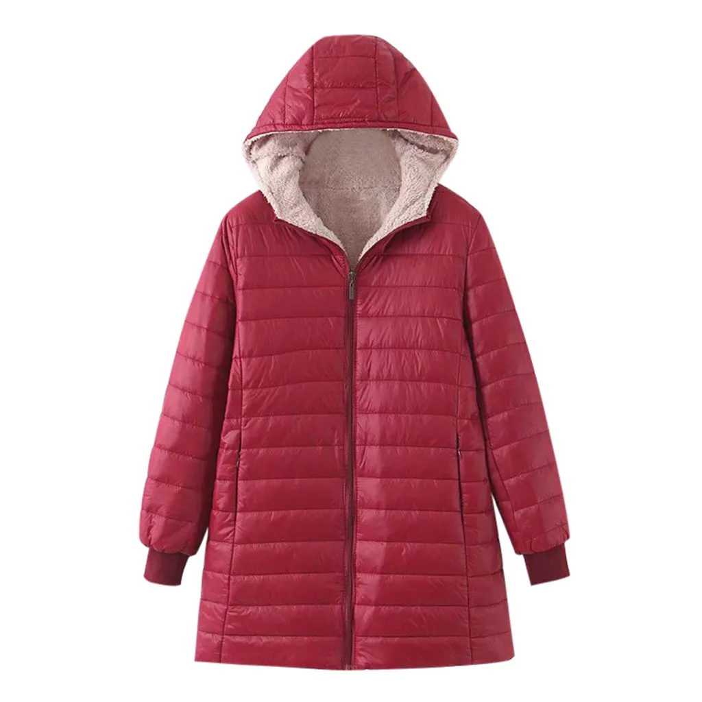 Женская модная Свободная верхняя одежда длинные куртки с хлопковой подкладкой