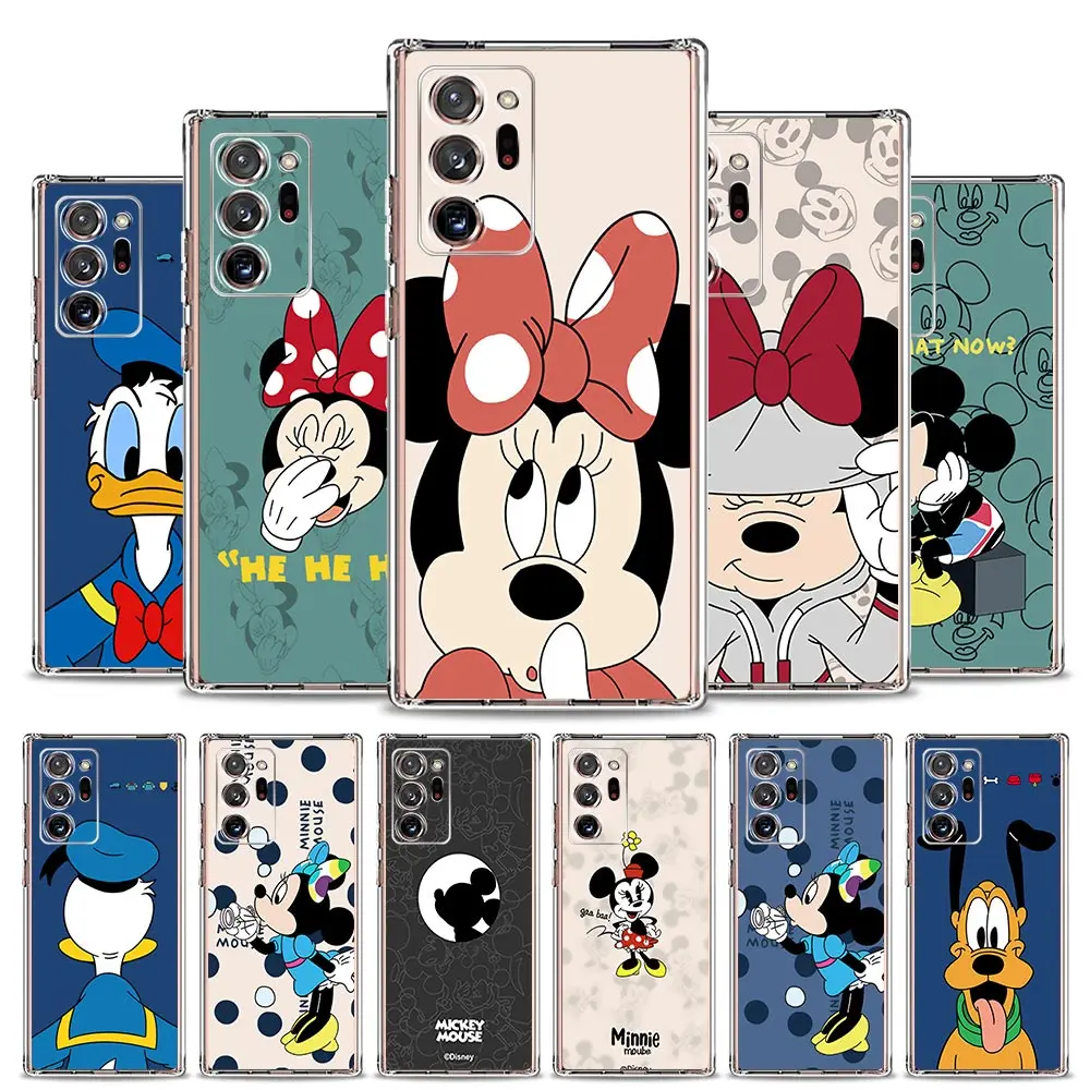 

Disney Mickey Minnie Mouse Donald Duck Case for Samsung Galaxy S9 Plus S10e S10Lite Note 20 Ultra 5G 10 Lite 9 Cover Funda Coque