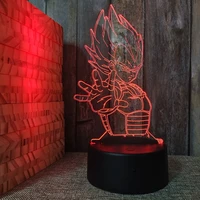 kid anime wall lamp 3d acrylic figure led night light lava setup lampara home decor table display lighting