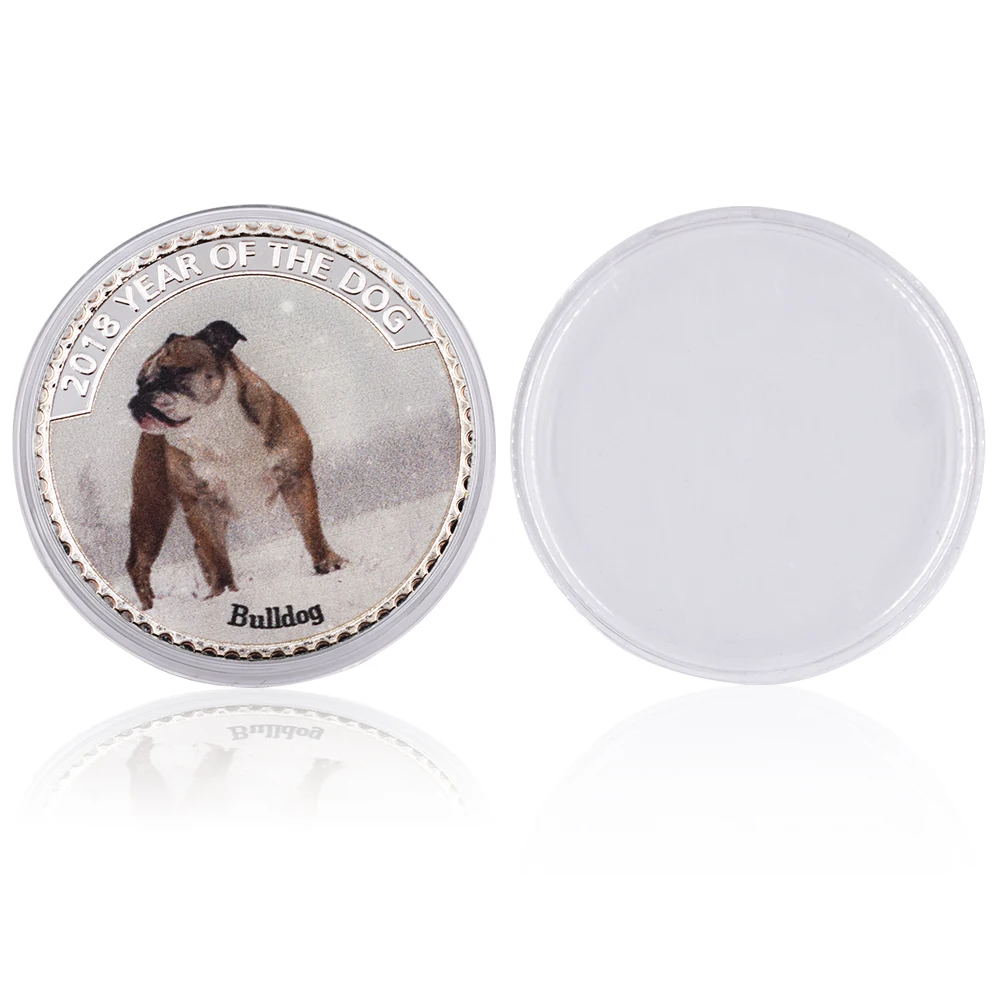 Сувениры подарки на Рождество монета для щенка 2018 год металлическая собаки 999