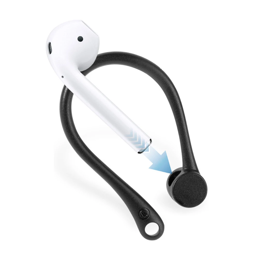 Спортивные Bluetooth наушники защитные крючки для Apple AirPods анти-потеря силиконовый