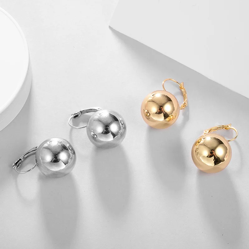 Shineland Новое поступление модные блестящие серебряные роскошные круглые массивные