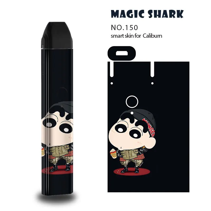 

Magic Shark Leaf Simpson Breaking Bad Garfield Crayon Shinchan Case Cover Sticker Wrap Film Skin for E Cigar Caliburn