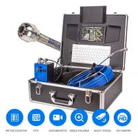 pipe inspection camera syanspan 9 inch monitor sewer industrial endoscope vedio redio 8x image enlarg 2050100m