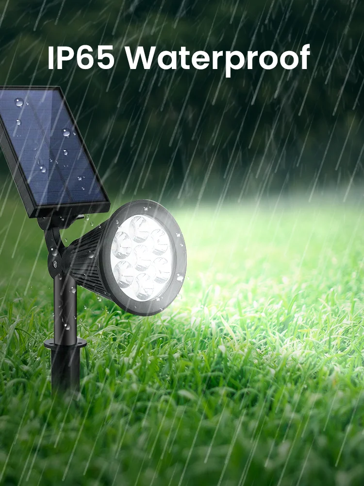 저렴한 야외 태양 조명 태양 잔디 지상 램프 방수 야외 태양 스포트 라이트 정원 장식 Led 조명 캠핑 장비