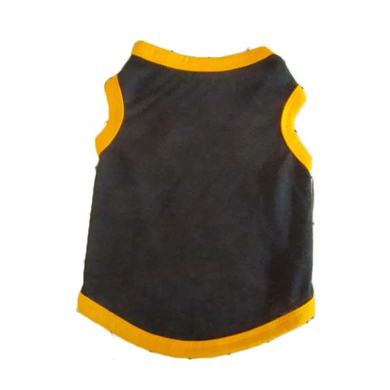 

Cute Solid Summer Pets T-shirt Puppy Dog Clothes Pet Cat Vest Cotton T Shirt Colored Edges Costumes Dog Clothes for Small Dogs