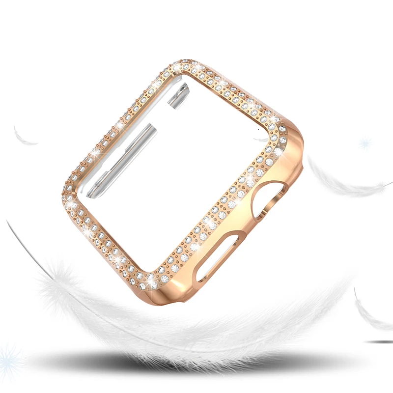 Алмазный чехол для apple watch Series 5 44 мм 40 мм iWatch 4 защитная крышка экрана PC Watch Case для apple watch 3 Case 38 мм 42 мм