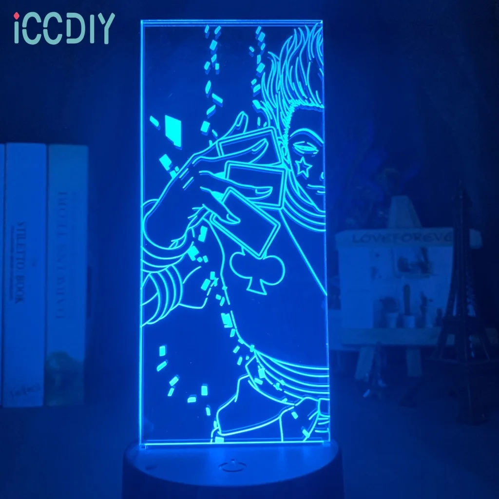 

Full Time Hunter Series 3D Table Lamp Creative Gift Visual Stereo LED Colorful Touch Night Light Hunter X Hunter Leorio