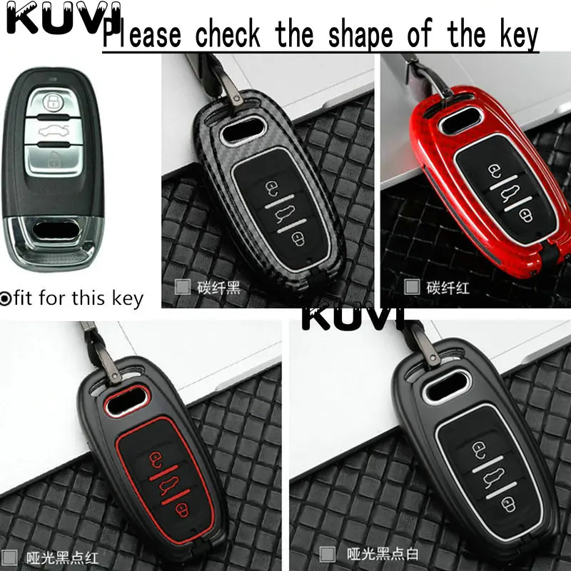 Чехол для автомобильного ключа Audi A1 A3 A4 A5 A6 A7 A8 Quattro Q3 Q5 Q7 2009 2010 2011 2012 2013 2014 2015|Футляр