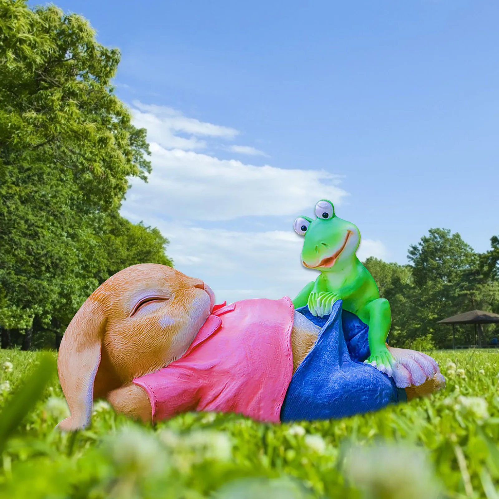 Пасхальное украшение мультяшное животное кролик планшетофон для сна на лужайке