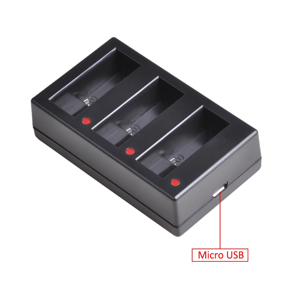 

3Pcs AHDBT-501 AHDBT501 for Gopro Hero 5 + 3-Port USB Charger for GoPro Hero 6, hero 5, Hero 7, AHDBT 501 Battery