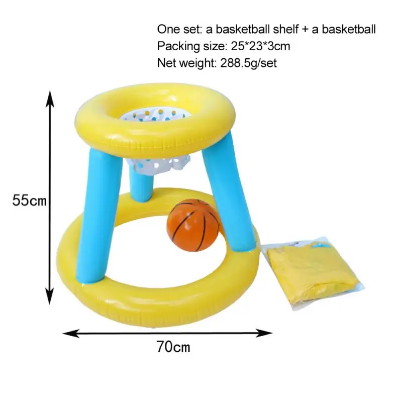 2021 Summer Floating Hoop Ring Inflatable Water Sports Funny Basketball Toss Game Swimming Rings Children Pool Toy | Спорт и