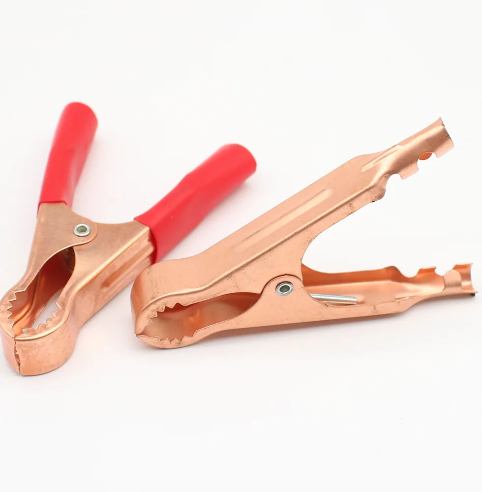 10 шт./лот изолированные зажимы типа крокодил пластиковая ручка кабельная