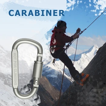 10pcs EDC Backpack Carabiner Keychain Outdoor Camping Hiking Aluminum Alloy D-ring Snap Clip Lock Buckle Hook Climbing Tools 2