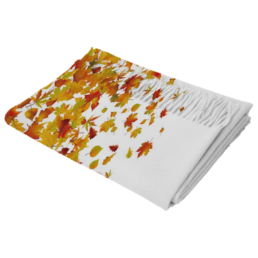 Женский зимний шарф осенние мужские кашемировые шарфы с Кленовым листом на шею