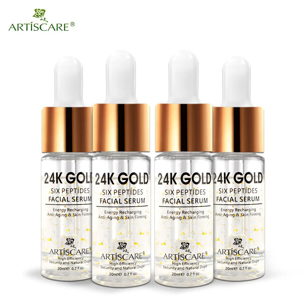 ARTISCARE 24K Gold шесть сыворотка с пептидами крем для лица дневной антивозрастной подтяжка морщин для укрепления, отбеливания, увлажнения лечение акне 4 шт