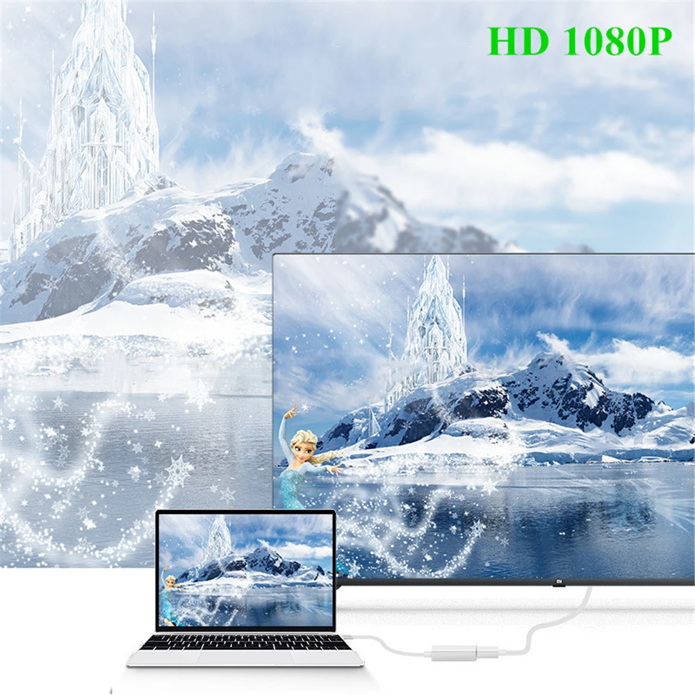 Bundwin Thunderbolt Mini DP к HDMI совместимый 1080P мини дисплей порт дисплея адаптер кабель для