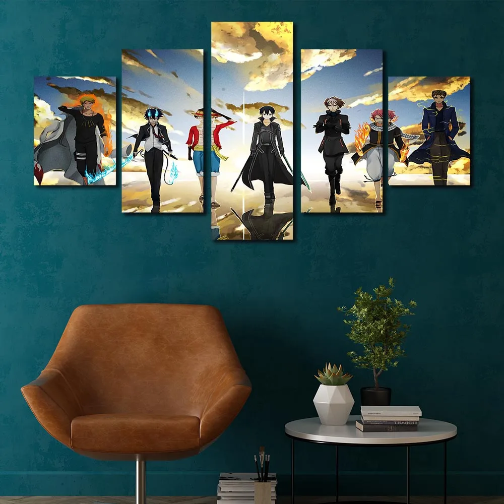 Настенная Картина на холсте с изображением аниме кроссовера Кирито Натал