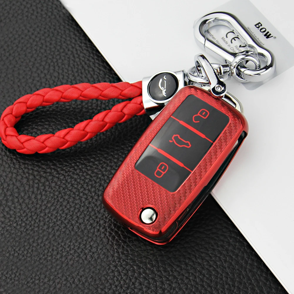

TPU Car Key Case Cover Holder Key Chain Ring For Volkswagen VW Passat B5 B6 B7 Golf Jetta Bora Polo Sagitar Tiguan Key Protector