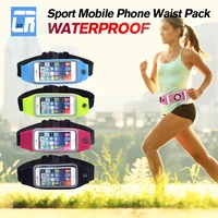 outdoor running waist bag waterproof mobile phone holder belt jogging pack bag gym fitness touch screen bag sport accessories