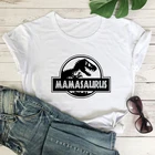 Футболка Mamasaurus женская из 100% хлопка, забавный топ на день матери, подарок на день матери