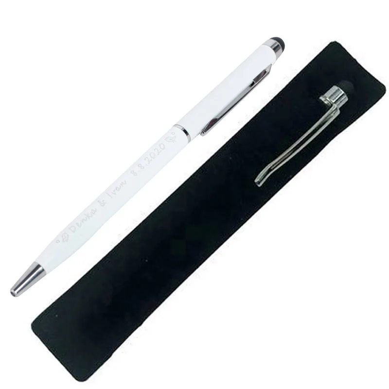 10 шт. персонализированный гравированный Металлический Мини-Стилус шариковые
