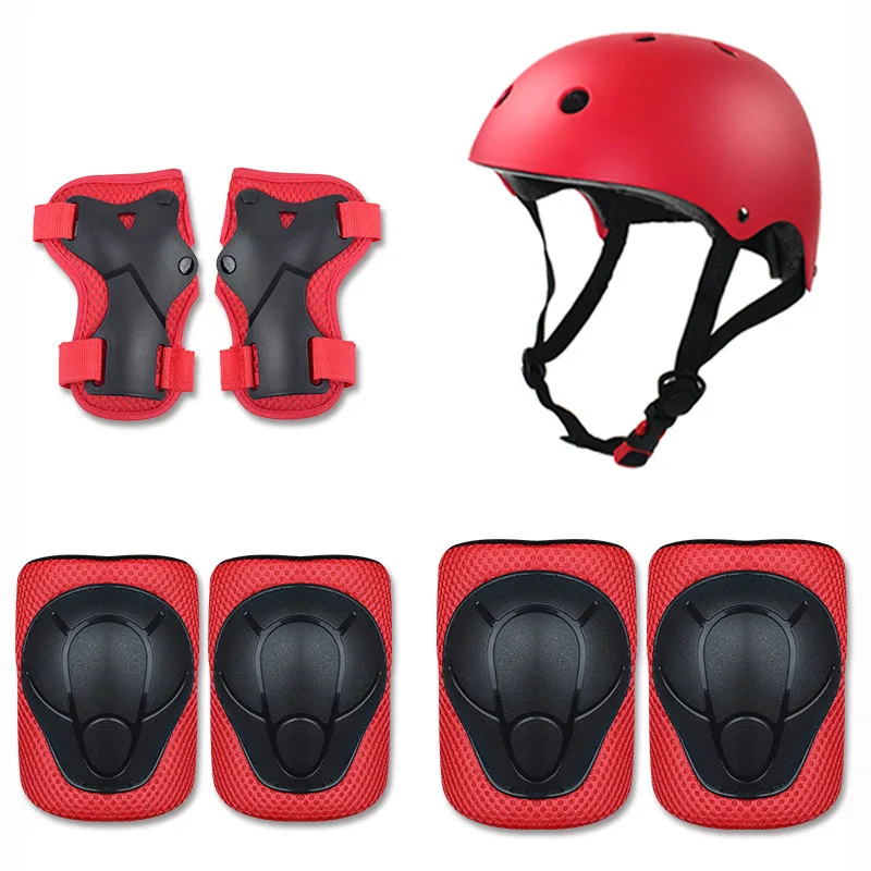 

7Pcs Sports Protective Gear for Kids Elbow Pads Knee Pads with Wrist Guard and Helmet for Multi Sports: Skateboard ,Bicycle, Sco