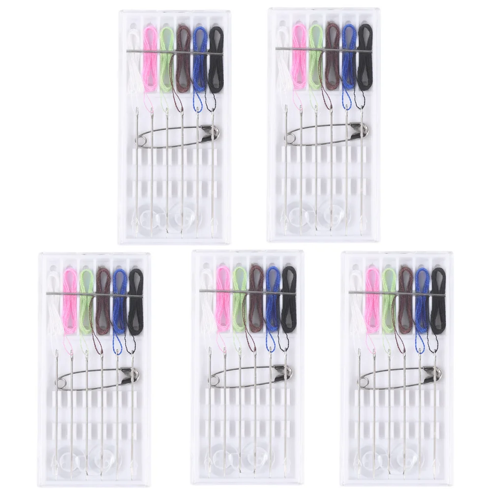 5 комплектов одноразовый набор швейных инструментов для отелей с вышивальной