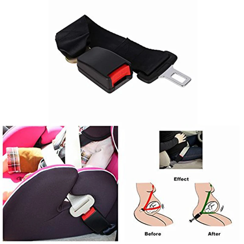 

Universal 36cm Adjustable Car Auto Safety Seat Belt Clip Seatbelt Extension Extender Strap Buckle For Pregnant Women Car styling