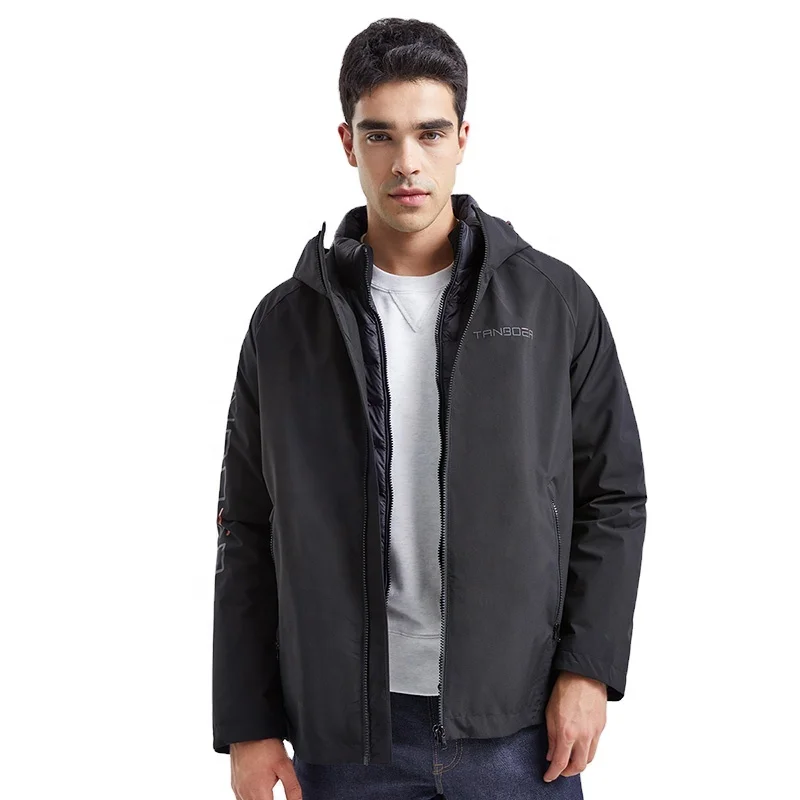 

Мужская зимняя куртка на утином пуху, с капюшоном