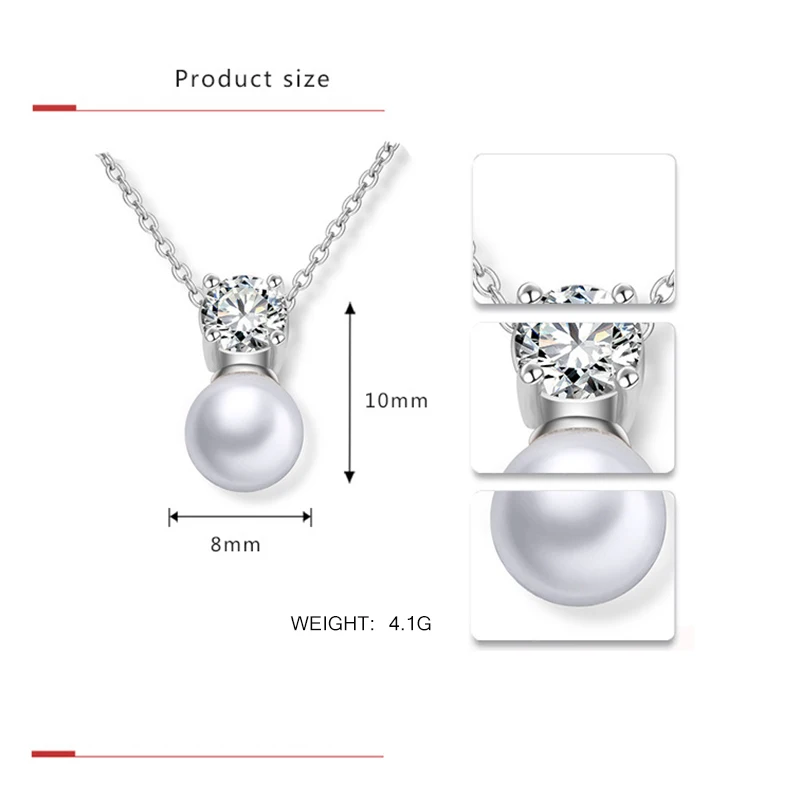 Женские серьги-гвоздики и ожерелье с жемчугом - купить по выгодной цене
