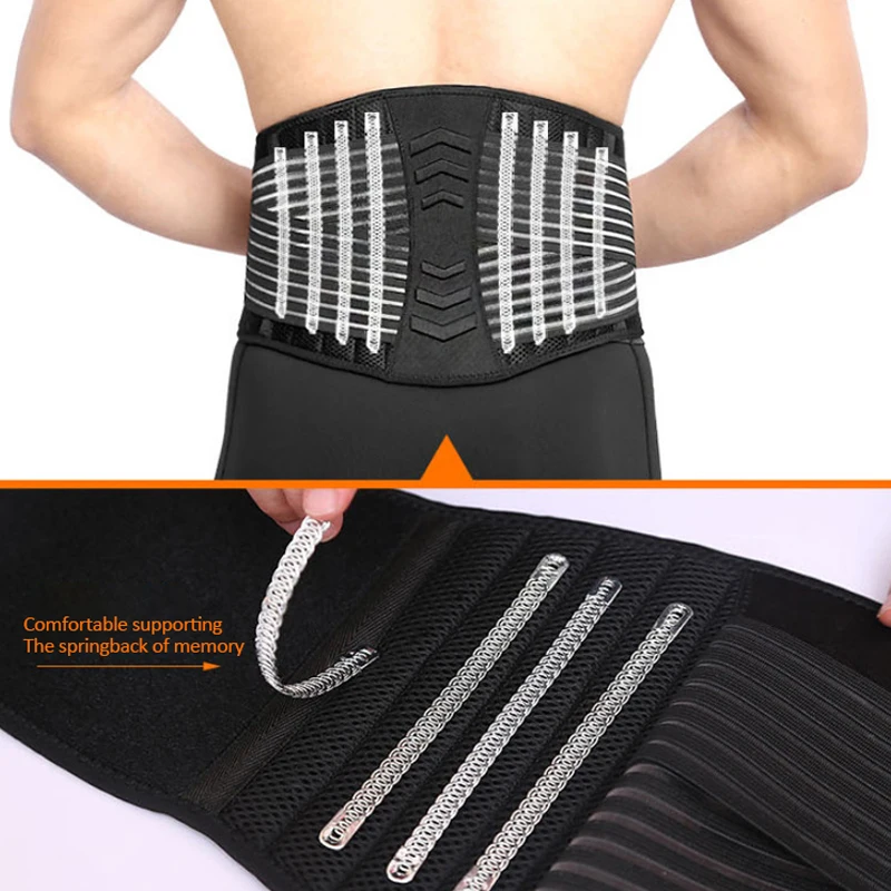 Унисекс поддержка ремень для защиты талии задний компрессионные пружины