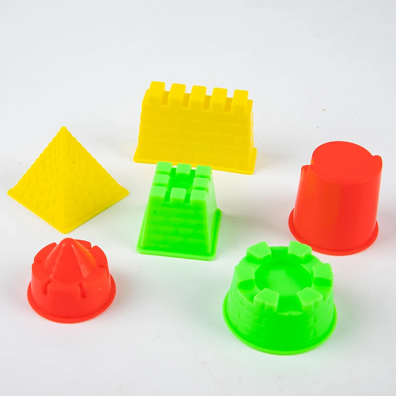 

6 штyк дeтскaя песка здания форма «Замок» инструмент Детские пляжные игрушки Детская смешная игра модель здания случайный детей Подарки Разв...