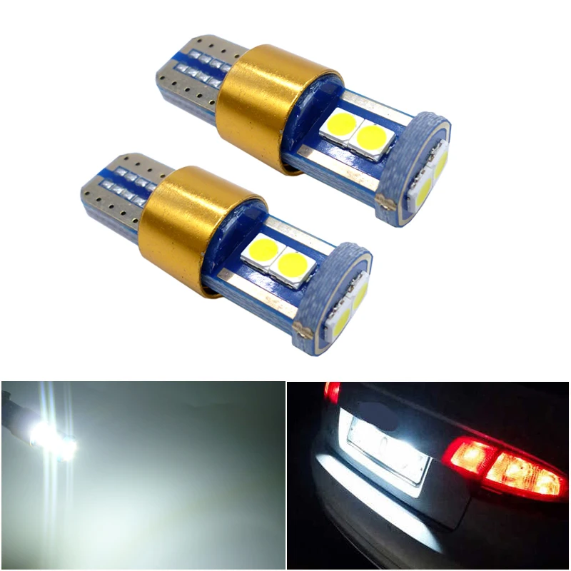 

2 шт., Автомобильные светодиодные лампы Canbus 6SMD T10 W5W 12 в 24 В
