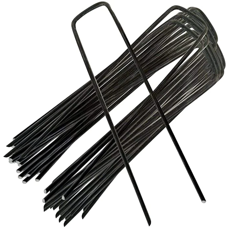 

Фиксирующие U-образные гвозди для газона, отлично подходят для мембраны для борьбы с сорняками/ткани/искусственной травы