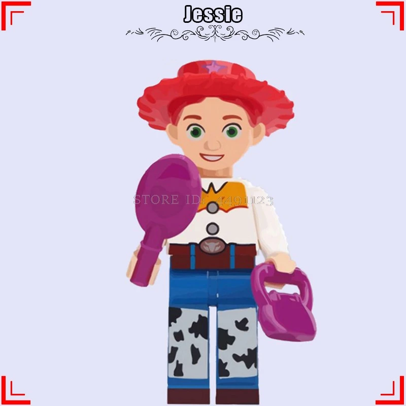 Jessie «История игрушек», «4 Вуди и Джесси Базз Лайтер чужой зург животного строительные кубики, детские игрушки Аниме фильм зеленого цвета в армейском Для мужчин стежка игрушка в виде фигурки - Цвет: Jessie