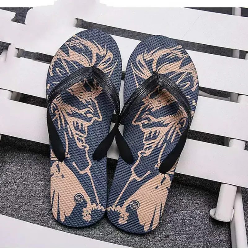 

Summer Korean big size Tide Slippers Men Non-slip Cool Flip-Flops Breathable Thick-soled Sandals Slippers Toe Sandals 2020 wed3