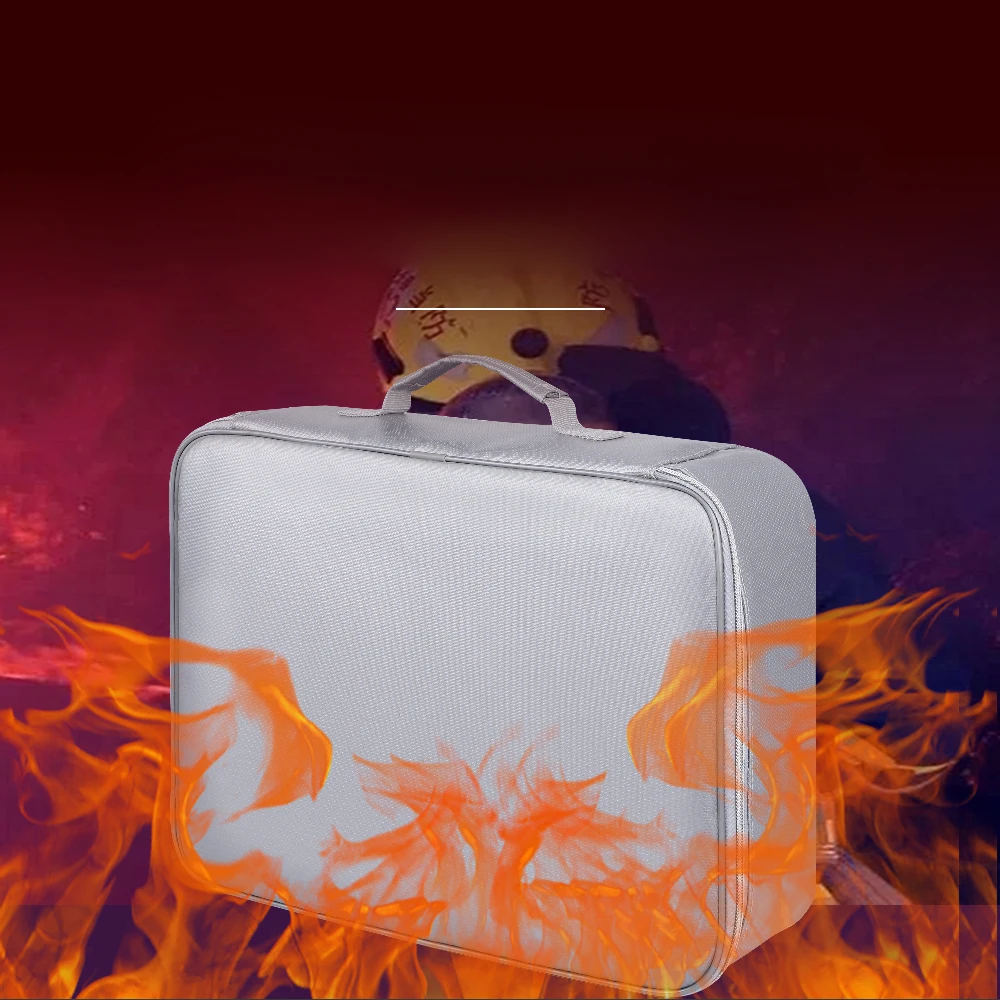 

Household Bag Multifunctional Waterproof Fireproof Storage Silver 36*27*10cm
